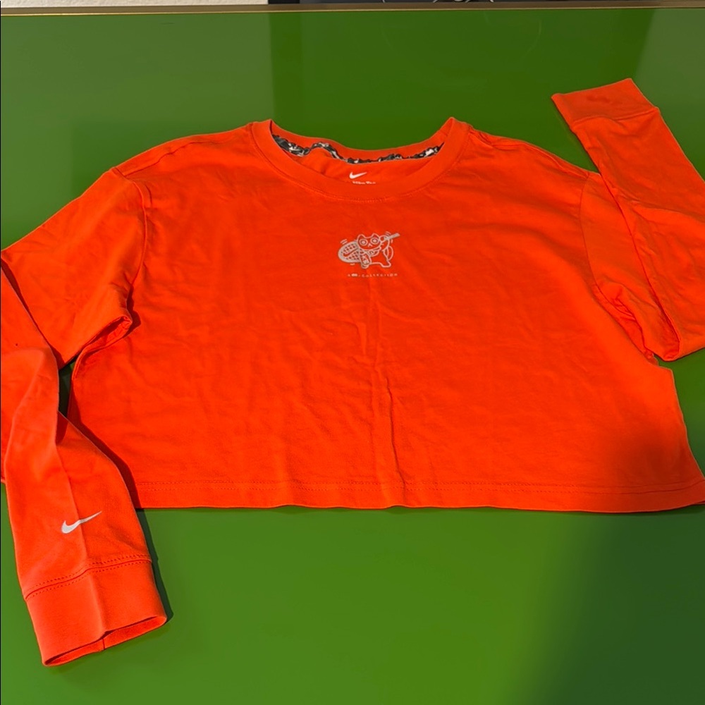 Nike court - Naomi Osaka Vibrant Orange Crop Top with Long Sleeves